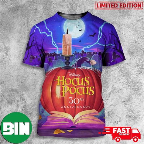 Hocus Pocus 30th Anniversary On Disney Plus Halloween 2023 3D T Shirt