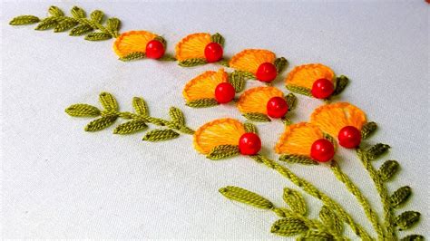 Hand Embroidery Buttonhole Stitch Flower Design YouTube