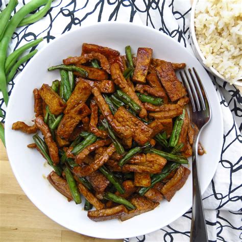 Honey Soy Tofu Green Beans And Pork Stir Fry Joyous Apron