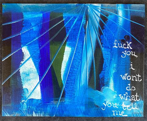 Rage Rock S Lyrics Art Fuck You I Won T Do What You Tell Me Etsy