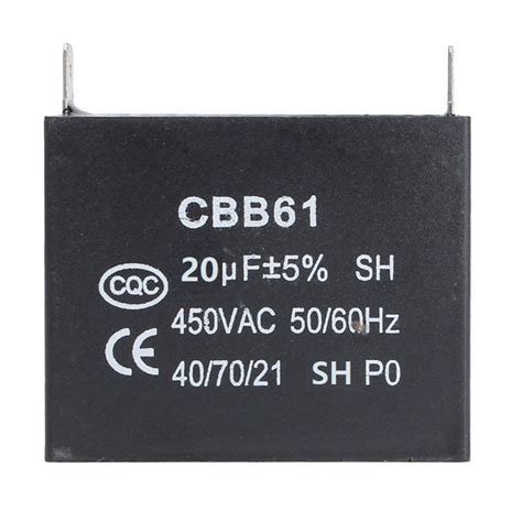 Конденсатор CBB61 20мФ 450V прямоугольный - купить с доставкой по ...