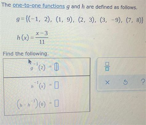 Answered The One To One Functions G And H Are Defined As Follows G Kunduz