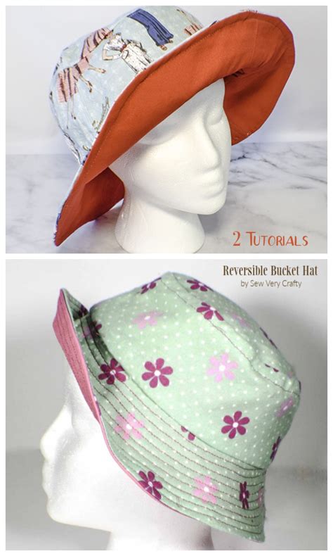 DIY Fabric Reversible Bucket Hat Free Sewing Patterns Video Fabric