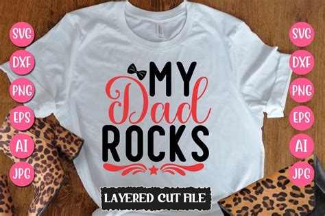 My Dad Rocks Svg Cut File Graphic By Smmedia · Creative Fabrica