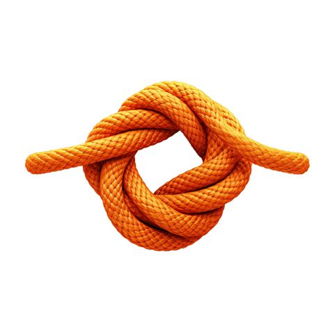 AI generated Clove hitch knot on orange rope isolated on transparent ...