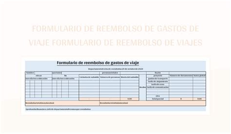 Plantilla De Formulario De Gastos De Viaje Excel