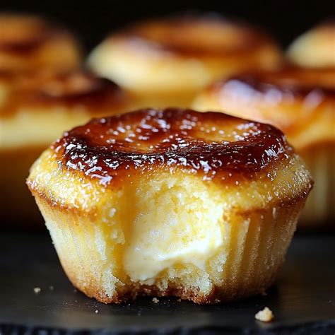 Vanilla Bean Crème Brûlée Cheesecake Cupcakes Recipe Sweet snacks