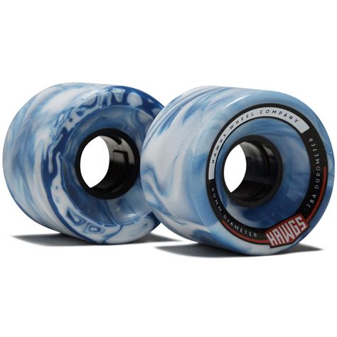 Hawgs Chubby 78a Stone Ground Longboard Wheels Bluewhite Swirl 60