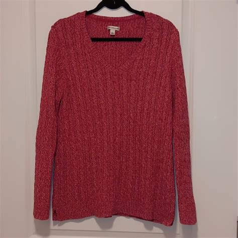 Croft And Barrow Sweaters Croft Barrow Cable Knit Cotton V Neck