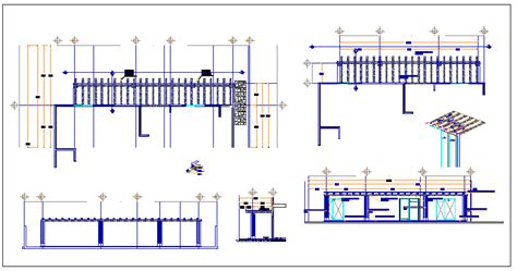 Wooden Pergola Of Garden Architecture Project Dwg File Cadbull