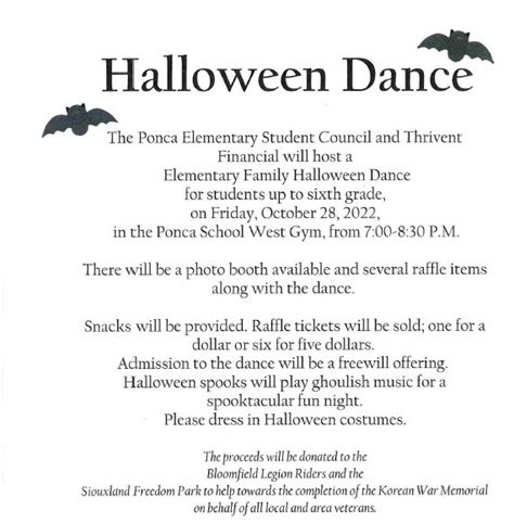 Ponca School Halloween Dance