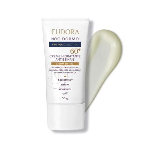 Creme Antissinais Eudora É Bom - Creme Hidratante Facial Antissinais 60+Neo Dermo Pró Age Collection 50g ...