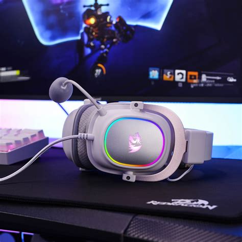 H510 Zeus X Rgb White Wired Gaming Headset Redragonshop