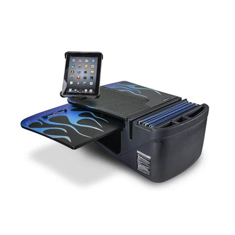 Autoexec Gripmaster Car Desk Blue Steel Flames With Tablet Mount Aegrip