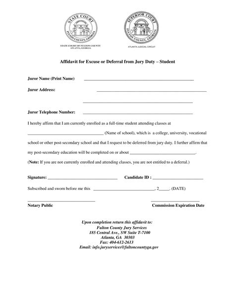 Free Printable Jury Duty Excuse Letter Templates [pdf] Employer Doctor