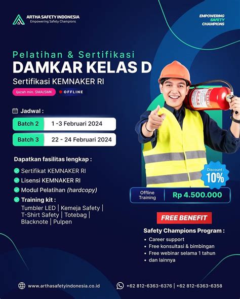 Damkar Kelas D Online Sertifikasi Kemnaker Ri Artha Safety Indonesia