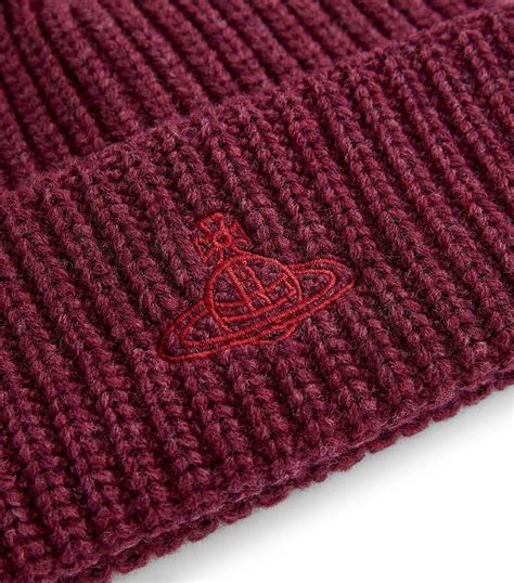 Vivienne Westwood Red Wool Sporty Beanie Harrods UK