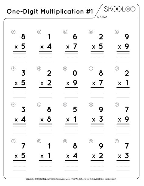 Multiplication Worksheets For Kids - Printable Worksheets