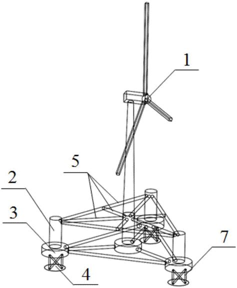 一种半潜型5mw海上浮动式风力发电平台的制作方法