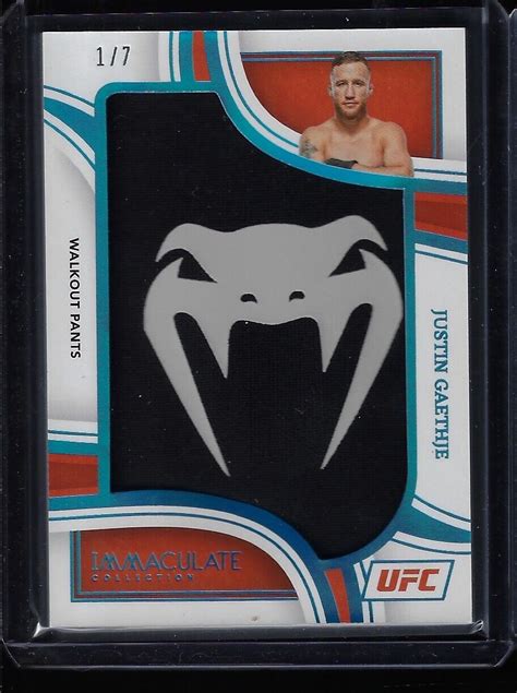 Panini Immaculate Ufc Justin Gaethje Jumbo Logo Patch Relic