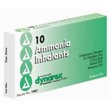 Ammonia Inhalant Box Of 10 Modern Medical Products