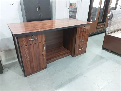 Teak Wood Rectangular Wooden Office Table With Storage At Rs In