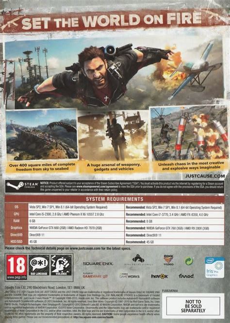 Just Cause 3 Collectors Edition 2015 Box Cover Art Mobygames