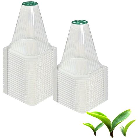 Lunxisen 10 pcs Insulation Cover Terrarium Plastic Dome for Plants