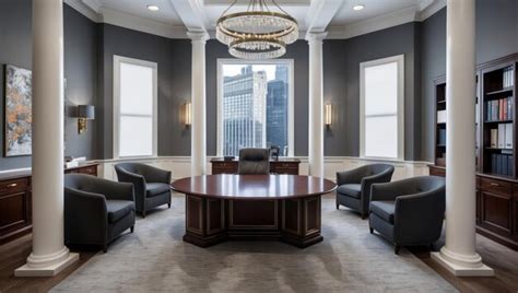 Elegant office space with luxurious decor and a modern atmosphere | Premium AI-generated image