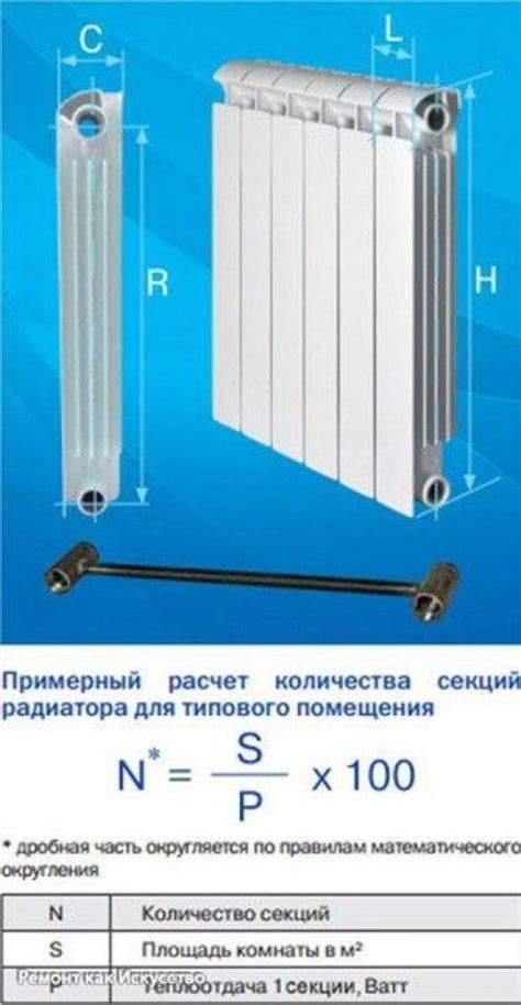 Как определить необходимое количество секций радиатора отопления для ...