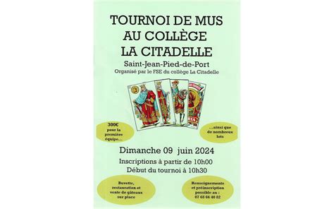 Tournoi De Mus Saint Jean Pied De Port Dimanche Juin Unidivers