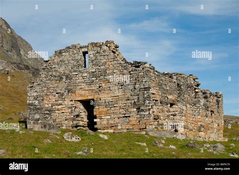 Greenland Qaqortoq Hvalsey Aka Whale Island 14th C Stone Ruins Of