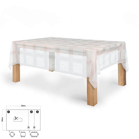 Mantel Hule Rectangular Bordados Transparente Impermeable Antimanchas