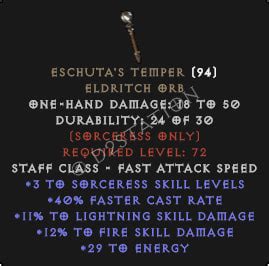 Eschuta S Temper 3 Skills Diablo 2 Station