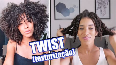 TESTEI A TEXTURIZAÇÃO DE TWISTS NO MEU CABELO CRESPO 4A YouTube