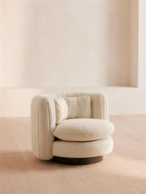 Vivienne Armchair Boucle Natural Us Soho Home