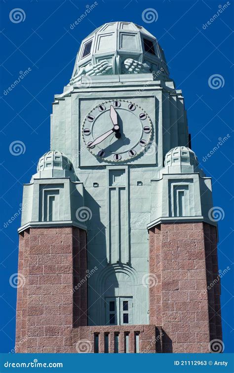 Clock Tower Helsinki Finland Stock Image Image Of Train Capital