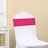 Amazon JKDMJF Hot Pink Chair Sashes Bows 50PCS Stretch Spandex