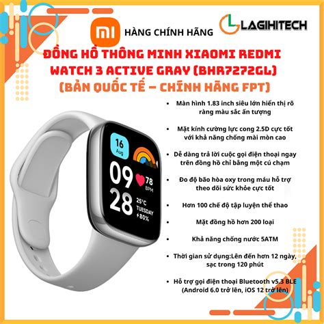 Review Ng H Th Ng Minh Xiaomi Redmi Watch Watch Active H Ng