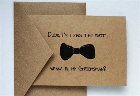 Kraft Paper Will You Be My Groomsmen Card