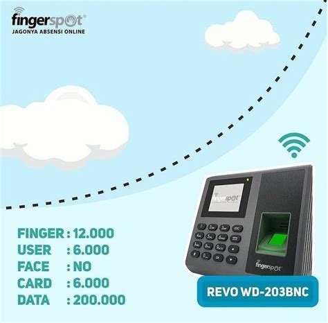 REVO WD 203 BNC Mesin Absensi Sidikjari Yang Mendukung Absensi Online