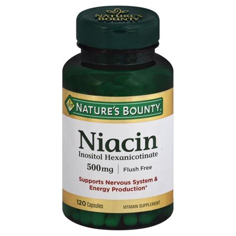 Natures Bounty Niacin Flush Free 500 Mg Capsules Publix Super Markets