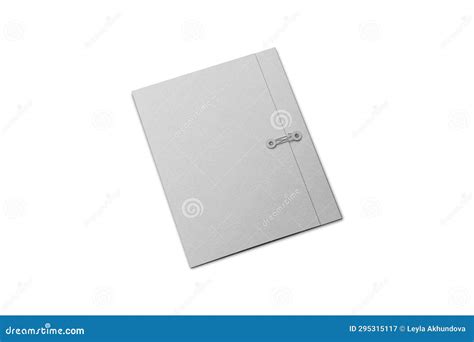 Blank Paper Folder With String Mockup Isolated On White Background