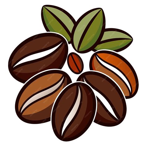 coffee beans clipart cartoon style vector illustration premium ai