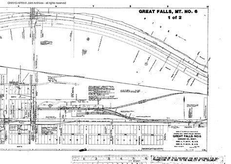 Plat Map of Great Northern Facilities at Great Falls, Montana, 1938