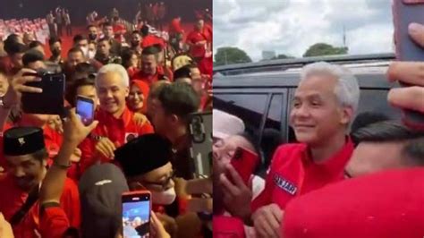 Ganjar Pranowo Posting Video Pulang Dari Hut Pdip Terdengar Kader Pdip