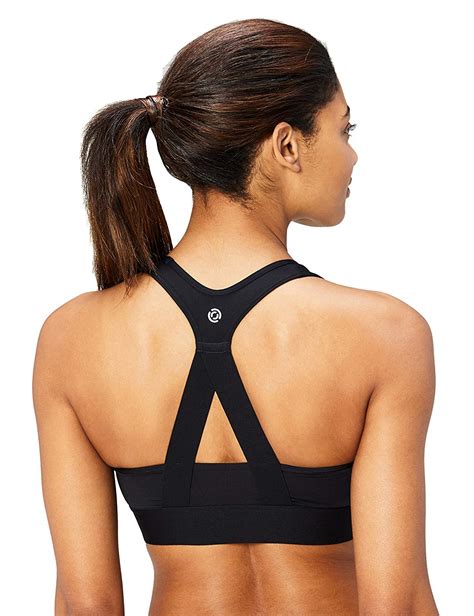 Core Women S Cross Back Sports Bra With Removable Cups Black Size