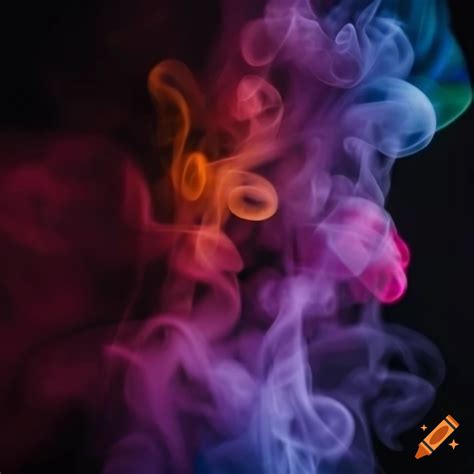 Colorful Abstract Art With Smoke And Fire