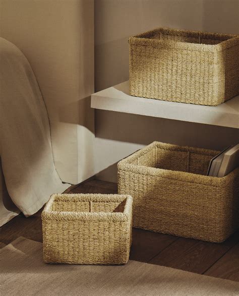 Rectangular Seagrass Basket Zara Home United Kingdom